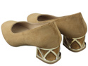 Comfortable Women's Shoes Pumps with Decorative Heel Natural Suede Leather 219 From ElitaBut