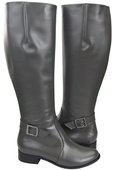 Women’s  leather boots, lined officer boots, flat 225 ElitaBut