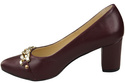 Classic Women's  Pumps Shoes made of Natural Leather with a Gold Decorative Chain 200 ElitaBut