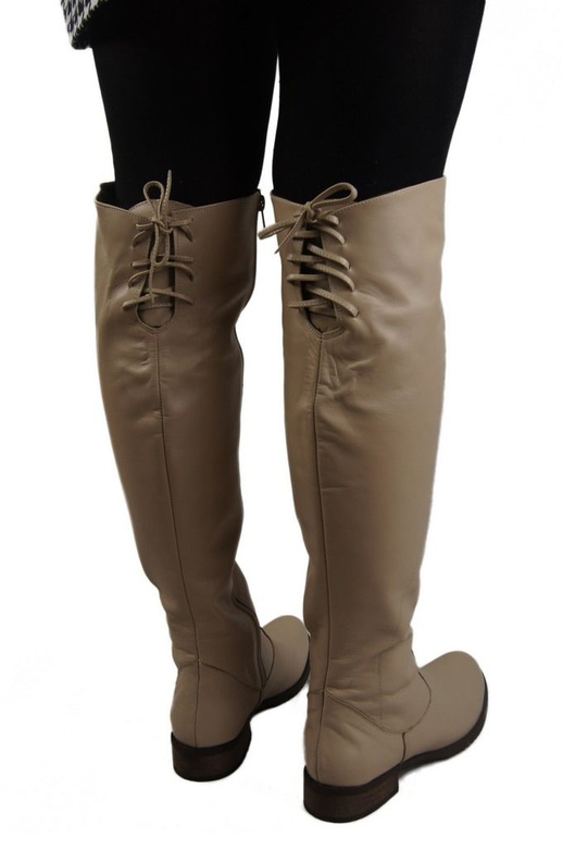 Shoes Boots Women Boots Over the knee boots Over the knee Natural Leather 121 ElitaBut
