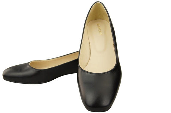 Flat Women's Shoes Pumps Decorative Heel Natural Leather 209 ElitaBut