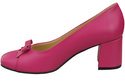 Women's Pumps with a Bow, Natural Leather and Low Heel 203 ElitaBut