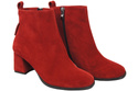 Women’s ankle boots in genuine suede leather, stable block heel, with zipper – 224 ElitaBut