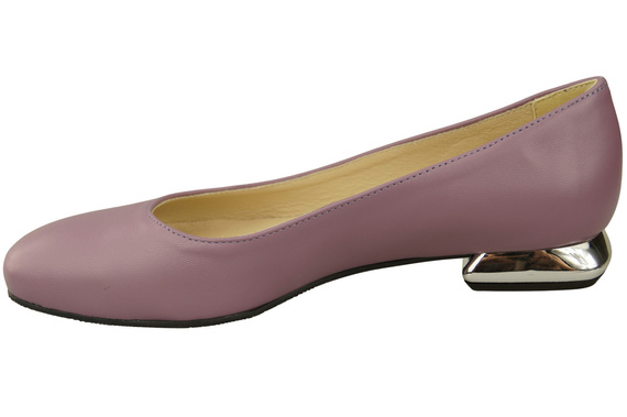 Flat Women's Shoes Pumps Decorative Heel Natural Leather 209 ElitaBut