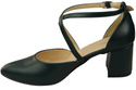Elegant Leather Sandals with Open Sides on a Stable Heel 218 ElitaBut