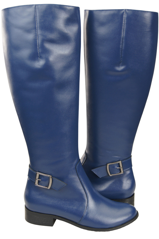 Women’s leather boots, lined officer boots, flat 225 ElitaBut