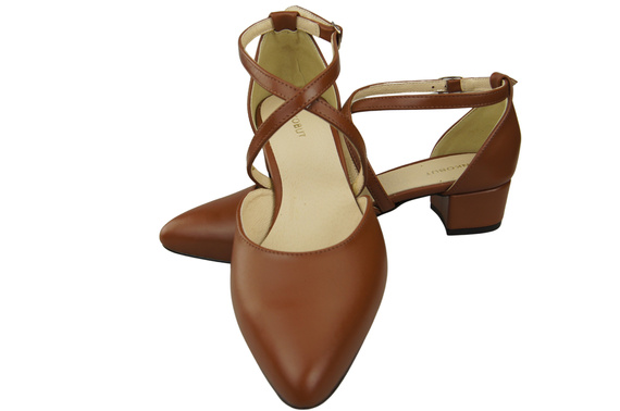 Women’s Leather Sandals with Straps Low Heel 223 ElitaBut