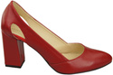 Obuwie Damskie Czółenka Czerwone  Skóra naturalna 184 ElitaBut