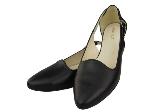 Obuwie Sandały Damskie Czarne Skóra Naturalna 127 ElitaBut