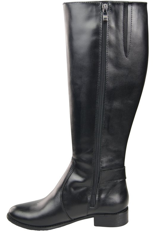 Women’s leather boots, lined officer boots, flat 225 ElitaBut