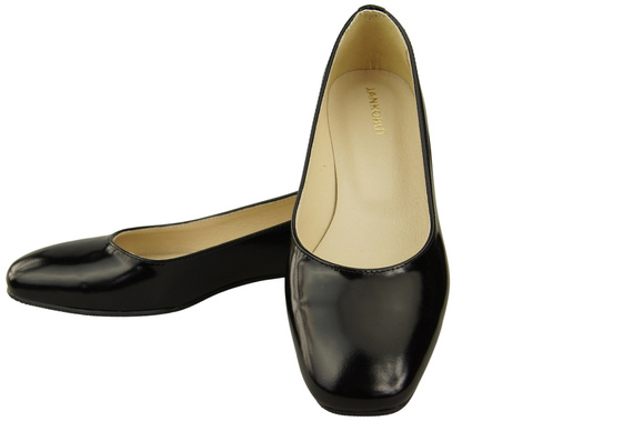 Flat Women's Shoes Pumps Decorative Heel Natural Leather 209 ElitaBut