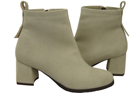 Women’s ankle boots in genuine suede leather, stable block heel, with zipper – 224 ElitaBut