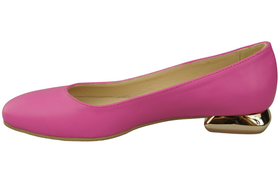 Flat Women's Shoes Pumps Decorative Heel Natural Leather 209 ElitaBut