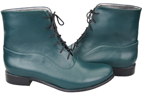 Obuwie Botki Damskie Malachitowe Wiosna/Jesień skóra naturalna 155 L ElitaBut