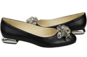 Women's Pumps with Crystals Flat Natural Leather 216 ElitaBut