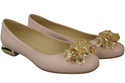 Women's Pumps with Crystals Flat Natural Leather 216 ElitaBut