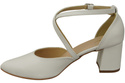 Elegant Leather Sandals with Open Sides on a Stable Heel 218 ElitaBut
