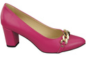 Classic Women's  Pumps Shoes made of Natural Leather with a Gold Decorative Chain 200 ElitaBut