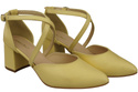 Elegant Leather Sandals with Open Sides on a Stable Heel 218 ElitaBut