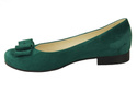 Obuwie Damskie Baleriny Malachitowy skóra naturalna Zamszowa 126 ElitaBut