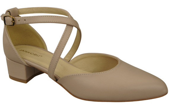 Women’s Leather Sandals  with Straps Low Heel 223 ElitaBut