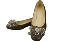 Women's Pumps with Crystals Flat Natural Leather 216 ElitaBut