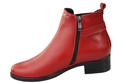 Obuwie Botki Damskie Skóra Naturalna Czerwone 136 ElitaBut