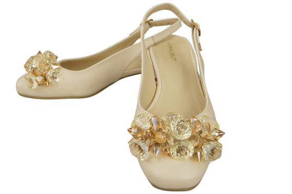 Women's Shoes Sandals with Crystals Natural Leather 215 ElitaBut