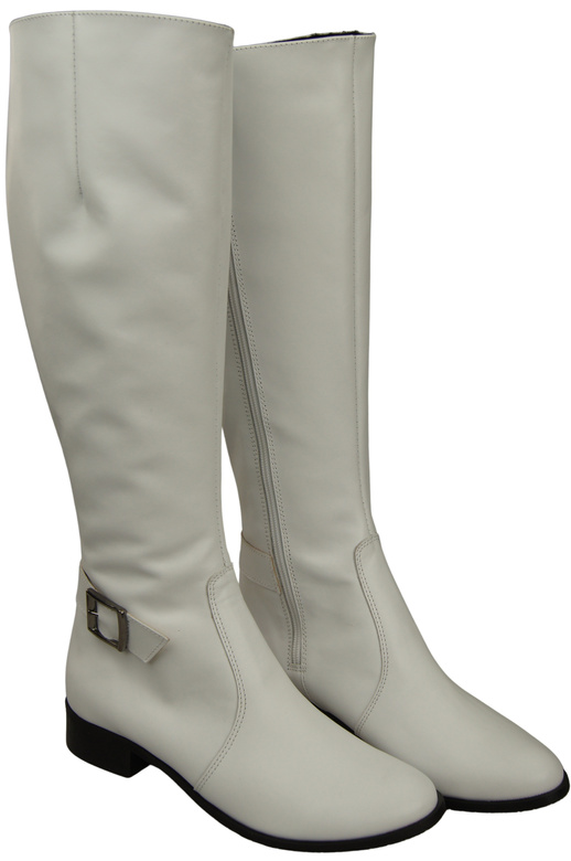 Women’s leather boots, lined officer boots, flat 225 ElitaBut