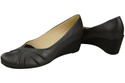 Women's Black Natural Leather Wedge Pumps 828 ElitaBut