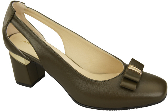 Shoes Women's pumps in Natural Leather with Decorative Heel 199 ElitaBut