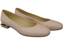 Flat Women's Shoes Pumps Decorative Heel Natural Leather 209 ElitaBut