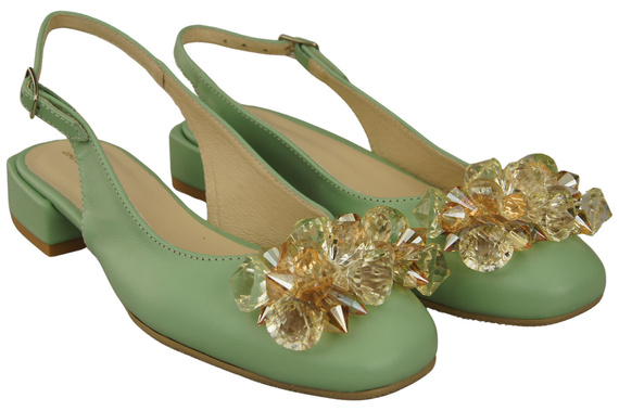 Women's Shoes Sandals with Crystals Natural Leather 215 ElitaBut