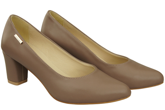 Classic Smooth Pumps Shoes Women's Black Natural Leather 213 ElitaBut