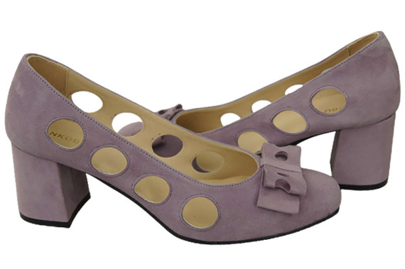 Obuwie Damskie Czółenka Lila Skóra naturalna zamszowa 182 ElitaBut