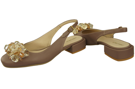 Women's Shoes Sandals with Crystals Natural Leather 215 ElitaBut