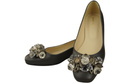 Women's Pumps with Crystals Flat Natural Leather 216 ElitaBut