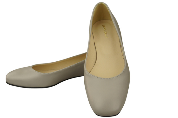 Flat Women's Shoes Pumps Decorative Heel Natural Leather 209 ElitaBut