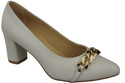 Classic Women's  Pumps Shoes made of Natural Leather with a Gold Decorative Chain 200 ElitaBut