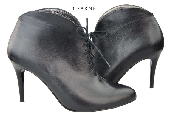 Obuwie Botki Damskie Wiosna / Jesień skóra naturalna Czarne 955 ElitaBut