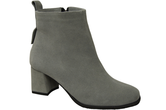 Women’s ankle boots in genuine suede leather, stable block heel, with zipper – 224 ElitaBut