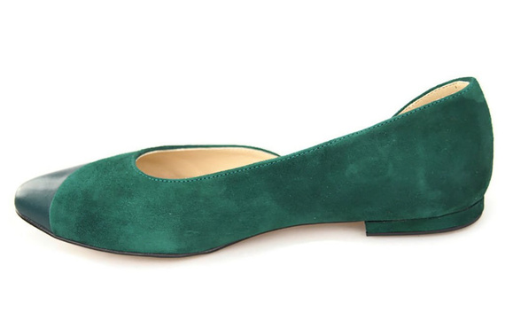 Obuwie Damskie Baleriny Czarne skóra naturalna Zamszowa 131 ElitaBut