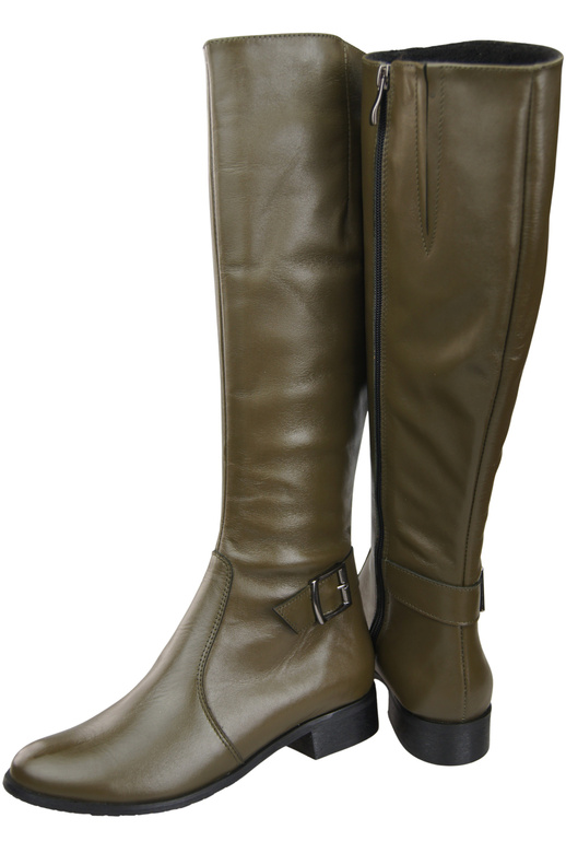Women’s leather boots, lined officer boots, flat 225 ElitaBut