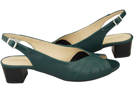 Obuwie Damskie Sandały skóra naturalna Malachitowe 991 ElitaBut