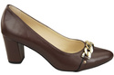 Classic Women's  Pumps Shoes made of Natural Leather with a Gold Decorative Chain 200 ElitaBut