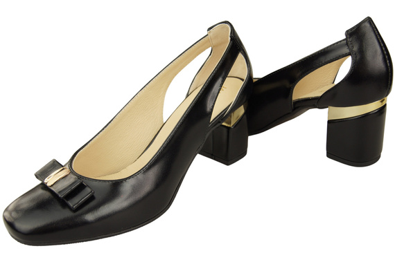 Shoes Women's pumps in Natural Leather with Decorative Heel 199 ElitaBut