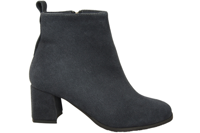 Women’s ankle boots in genuine suede leather, stable block heel, with zipper – 224 ElitaBut