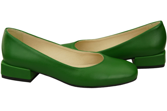 Comfortable Women's Shoes Flat Pumps, Natural Leather 204 ElitaBut