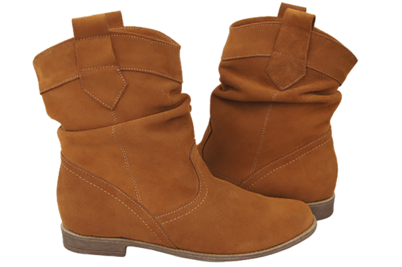 Shoes Women's boots Saszki Winter natural leather velor 117 Z ElitaBut