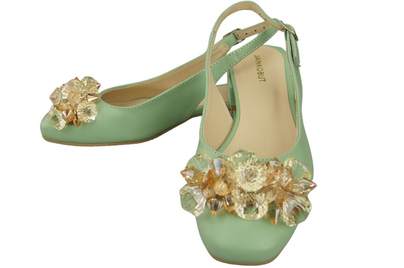 Women's Shoes Sandals with Crystals Natural Leather 215 ElitaBut